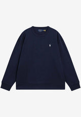 Polo Ralph Lauren Logo Embroidered Sweatshirt Blue 710B18909003CO/T_POLOR-NN