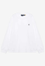 Polo Ralph Lauren Logo Embroidered Sweatshirt White 710B18909002CO/T_POLOR-WHT