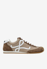 Loewe Ballet Runner 2.0 Suede and Mesh Sneakers Beige M616282X48SUE/T_LOEW-0991
