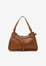 Miu Miu Embossed Logo Calfskin Shoulder Bag Cognac 5BG340OOO2IER/T_MIU-F0046