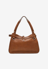 Miu Miu Embossed Logo Calfskin Shoulder Bag Cognac 5BG340OOO2IER/T_MIU-F0046