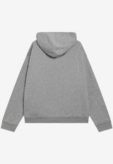 Miu Miu Logo Patch Zip-Up Hooded Sweatshirt Gray MJLA63OOO192D/T_MIU-F0031