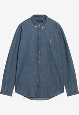 Polo Ralph Lauren Logo Denim Shirt Blue 710792043001CO/T_POLOR-DE