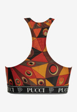 Occhi Print Cropped Top