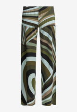 Iride Print Straight-Leg Pants