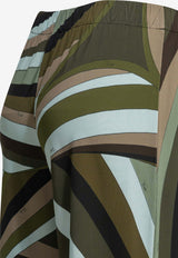 Iride Print Straight-Leg Pants