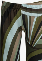 Iride Print Straight-Leg Pants