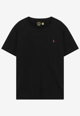 Polo Ralph Lauren Logo Embroidered Slim T-shirt Black 710680785001CO/T_POLOR-BLK