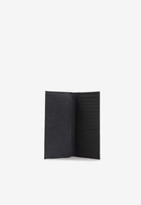 Saffiano Leather Triangle Logo Wallet