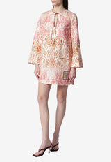 Zimmermann Aster V-neck Floral Mini Dress Multicolor 8013DSS261LI/T_ZIMM-PI