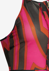 Marmo Print Cropped Top