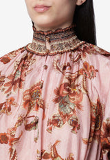 Zimmermann Aster Puff-Sleeved Silk Maxi Dress Multicolor 8255DSS261SI/T_ZIMM-MJ