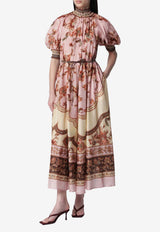 Zimmermann Aster Puff-Sleeved Silk Maxi Dress Multicolor 8255DSS261SI/T_ZIMM-MJ