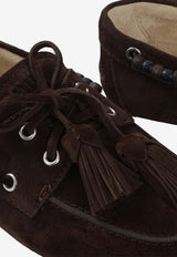 Treated Suede Tassel Loafers