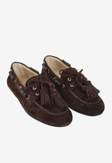 Treated Suede Tassel Loafers