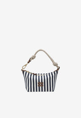 Miu Miu Striped Jacquard Logo Pouch Bag Blue 5NE8412I0G/S_MIU-F0B9P