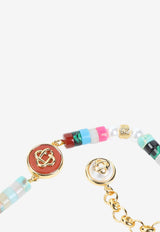 Brass and Multi-Bead Bracelet