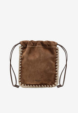 Prada Suede Leather Phone Holder Brown 1ZT0922FP1/T_PRADA-F0324