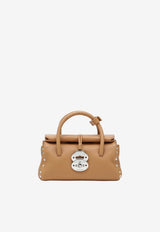 Zanellato Baby Dotta Grained Leather Handbag Camel 068750B1120000/T_ZANEL-Z0231