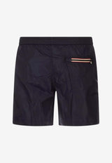 Moncler Tricolor Logo Patch Swim Shorts Navy L10912C000175985M_742