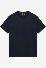 Polo Ralph Lauren Logo Embroidered Slim T-shirt Black 710680785004CO/T_POLOR-IN