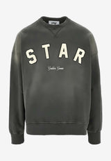 Golden Goose DB Star Patch Faded Sweatshirt Gray GUP02713P002417_60666