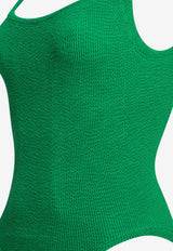 Square-Neck Crinkled One-Piece Swimsuit