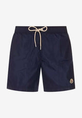 Moncler Logo Patch Swim Shorts Blue L10912C000115985M_754