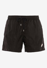 Moncler Logo-Patched Swim Shorts Black L10912C0000453326_999