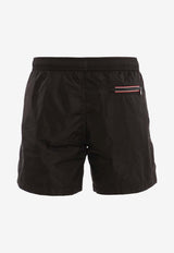 Moncler Logo-Patched Swim Shorts Black L10912C0000453326_999