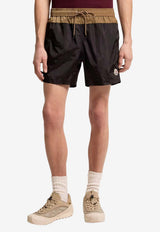Moncler Logo Patch Colorblocked Swim Shorts Black L10912C000025985M_999