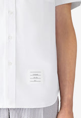 Thom Browne Oxford Grosgrain Placket Shirt White MWS239EF0313_100