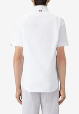 Thom Browne Oxford Grosgrain Placket Shirt White MWS239EF0313_100