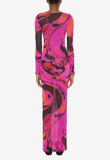 Orchidee Tulle Sheath Maxi Dress