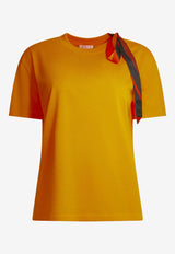 Crewneck T-shirt with Silk Scarf