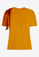 Crewneck T-shirt with Silk Scarf