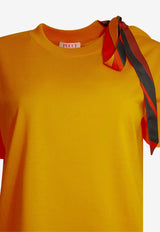 Crewneck T-shirt with Silk Scarf