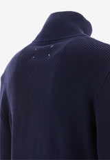 Zip-Up Knit Cardigan