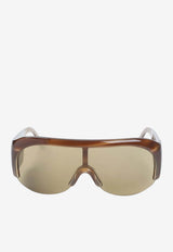 Half Bombé Shield Sunglasses