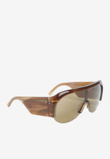 Half Bombé Shield Sunglasses