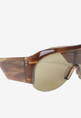 Half Bombé Shield Sunglasses