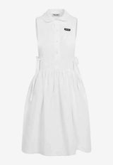 Sleeveless Mini Poplin Shirt Dress