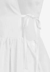 Sleeveless Mini Poplin Shirt Dress