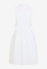 Sleeveless Mini Poplin Shirt Dress