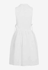 Sleeveless Mini Poplin Shirt Dress