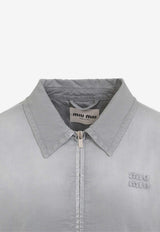 Oversized Faded Zip-Up Jacket