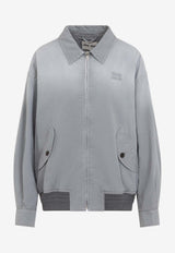 Oversized Faded Zip-Up Jacket