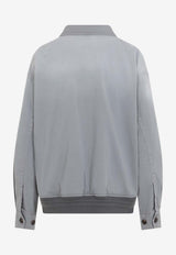 Oversized Faded Zip-Up Jacket