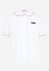 Ruffled-Collar Crisp Poplin Shirt