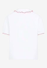 Ruffled-Collar Crisp Poplin Shirt